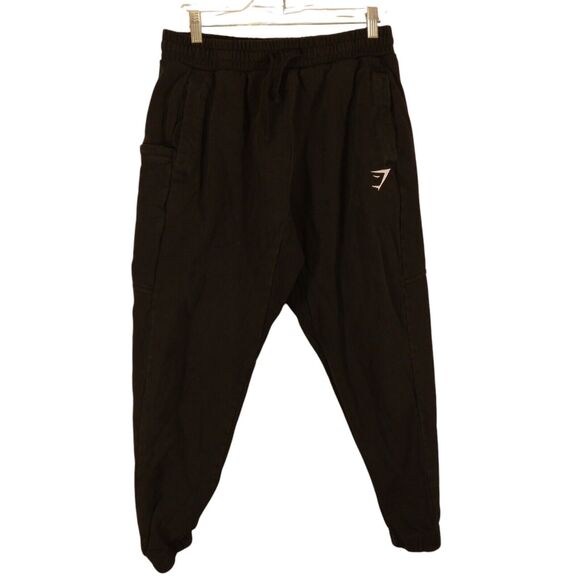 Gymshark Essential jogger sweatpants mens M Medium black work out gym A2A2X - Picture 1 of 10
